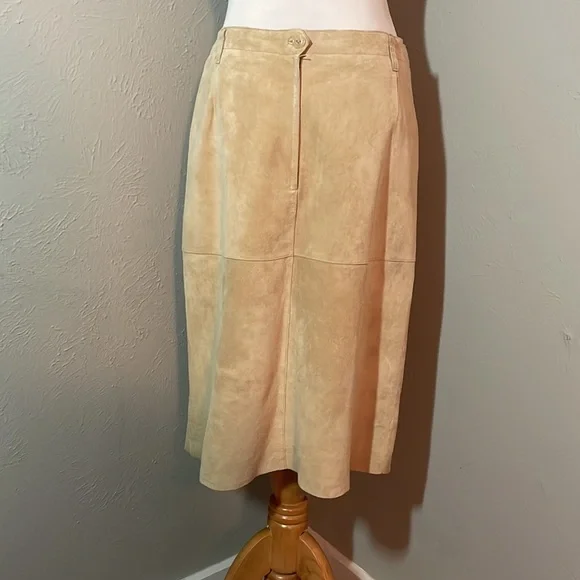 Isaac Mizrahi for Target Beige Leather Skirt (NWOT) - Picture 2 of 4